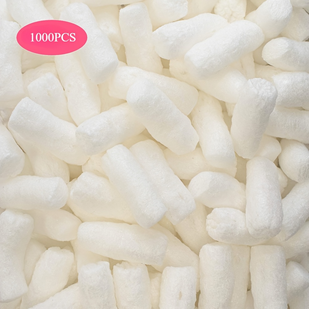 1000pcs Premium Packaging Foam Particles, Anti-static Transport Pads, Dust--resistant Filler, White, Impact Protection