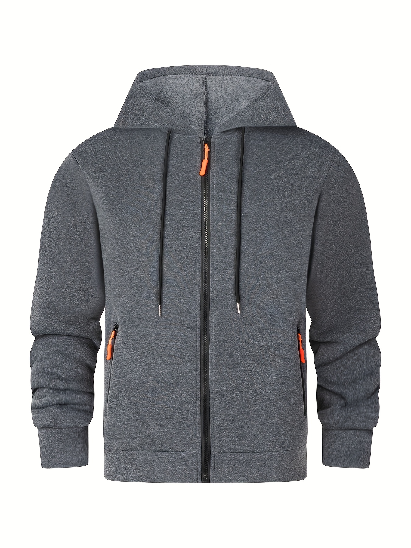 Sweat à Capuche Homme Zippé Avec Poches - Pull Décontracté Manches Longues, Idéal Pour Le Sport Et Le Quotidien - 4