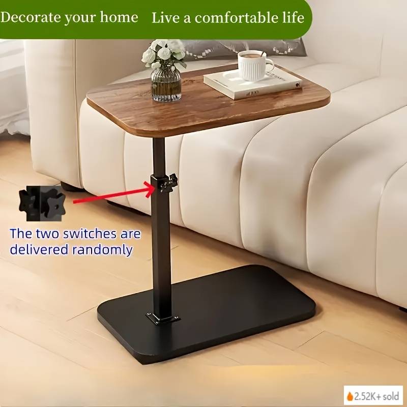 Tavolino Pieghevole Per Divano Letto: Girevole 360°, Porta Tablet E Snack, Regolabile In Altezza