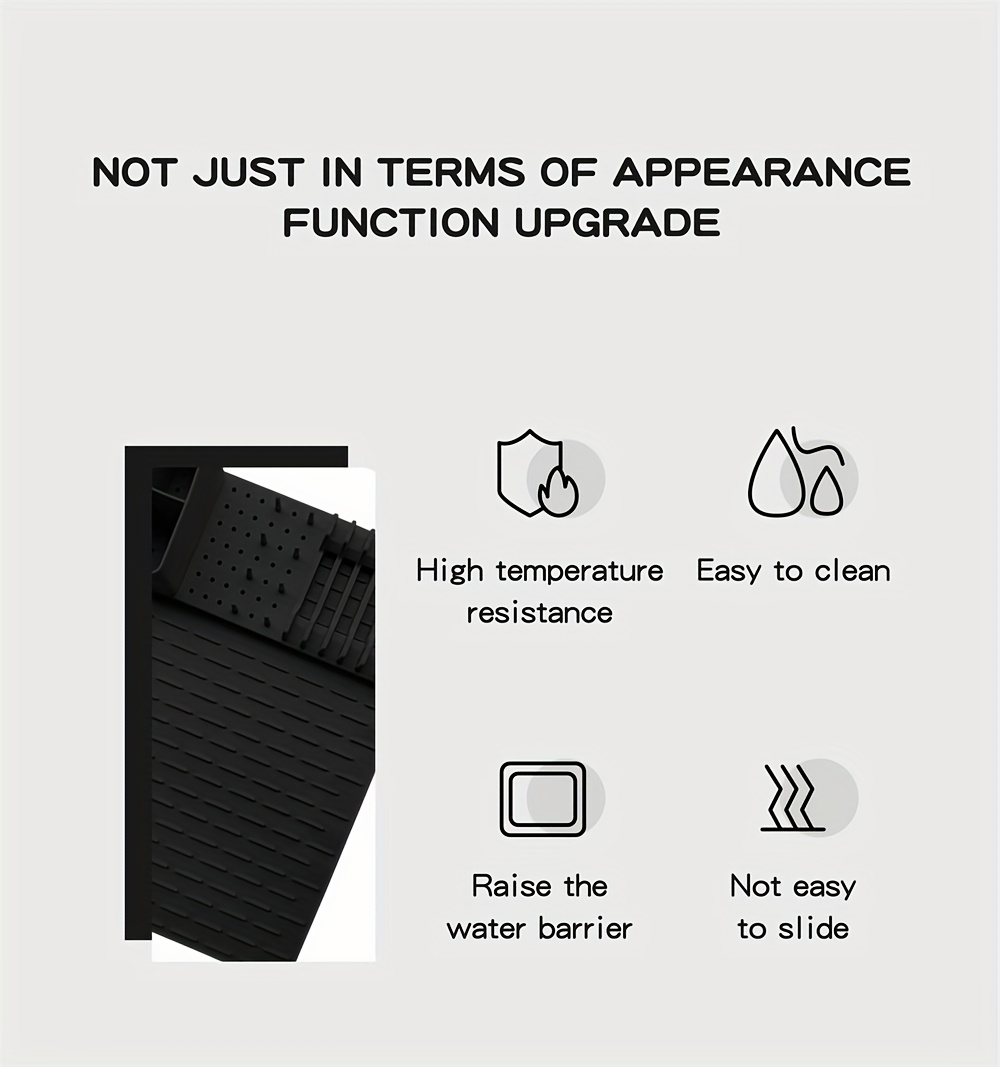 2pcs silicone dish storage rack set non punch collapsible kitchen countertop organizer with scratch resistant removable draining   organization for bowls and plates Product details 2