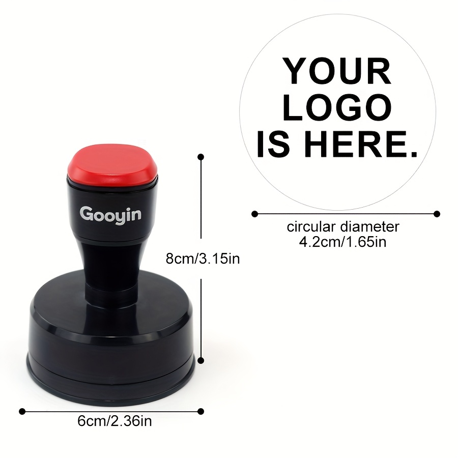 Tampon auto-encreur personnalisé, rond, 42 mm, noir