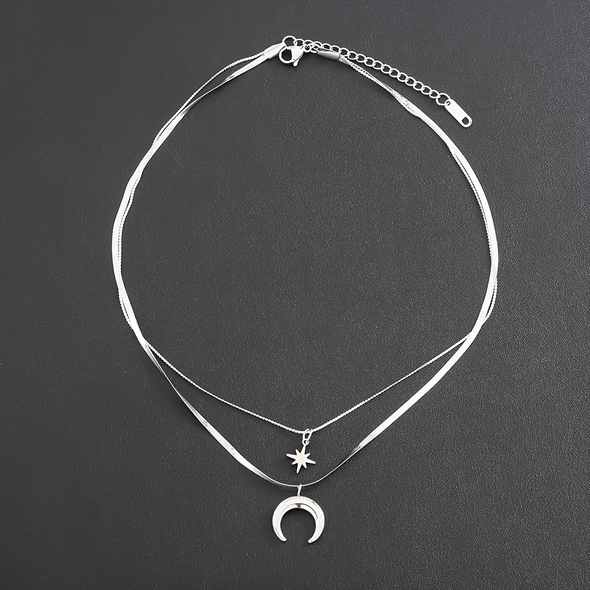 funky style titanium steel necklaces for men star and   pendants white k plated no mosaic fashionable hip hop personalized jewelry for daily wear