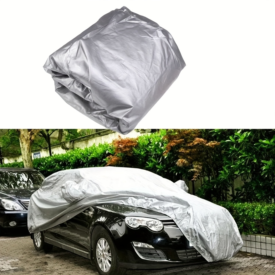 1pc housse de universelle étanche - protection extérieure les uv, pluie, poussière et résistante aux hautes températures, matériau peva de haute qualité, protection toutes pour , anti-poussière, argenté, accessoires auto détails 5