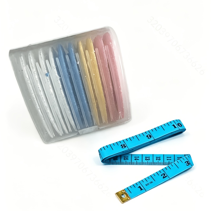 TEMU Ensemble de craie de couture et règle souple super 10pcs/Set, comprenant 10 pièces de craie soluble dans , adapté à la du tissu, la couture,