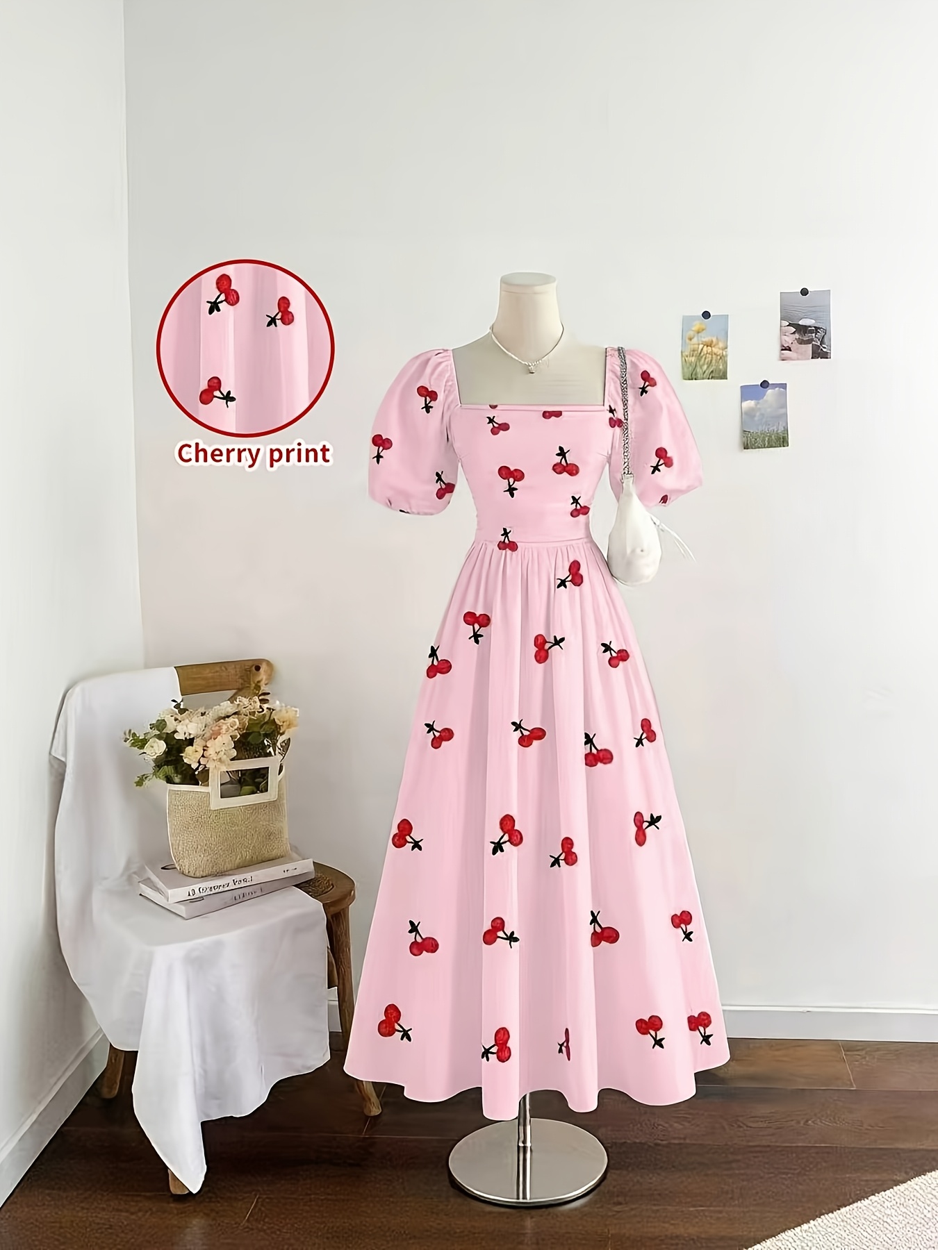 cherry dress sold on Temu Canada