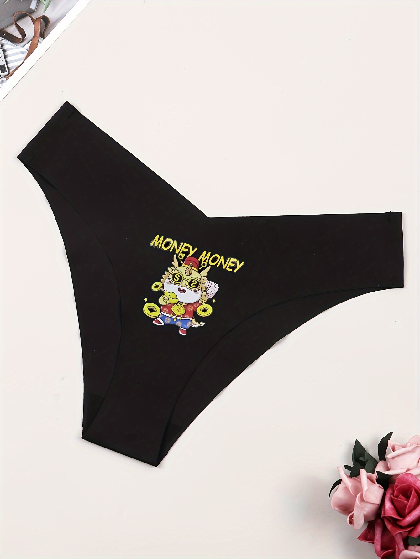 3pcs Cherry Decor Briefs, Cute Lettuce Trim Intimates Panties, Women's  Lingerie & Underwear