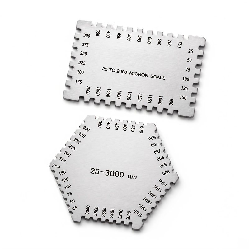 TEMU 2 Styles Of Wet Film Thickness Gauges, 25-3000 Um Wet Film Combs, Precision Paint Coating Thickness Measuring Tools For Automotive