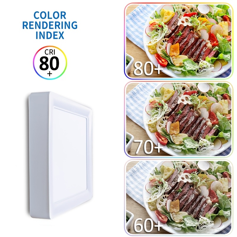Geperll LED Square Ceiling Light Fixture, 24W/18W