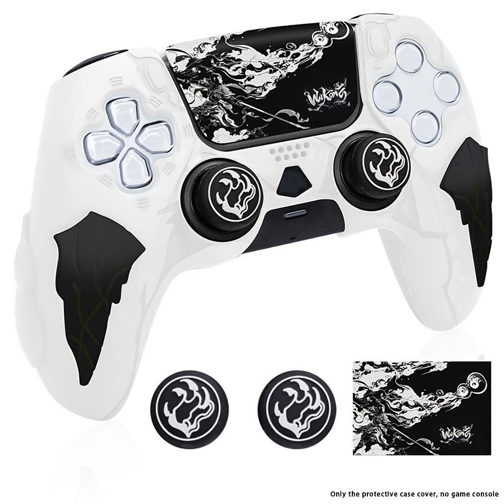TEMU Custodia in silicone per controller PS5, adatta per controller di gioco P5, silicone alimentare inodore, design , sfumatura rosa e blu da ,