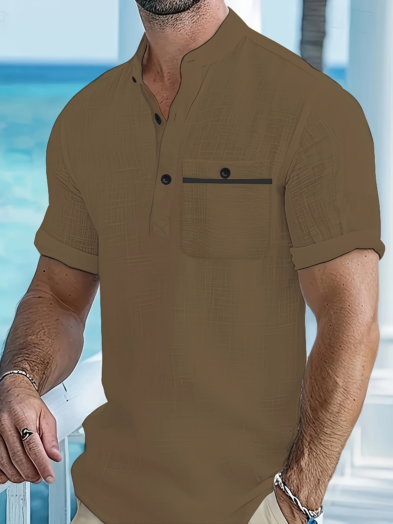 camicia e traspirante vestibilità bottoni Temu Switzerland