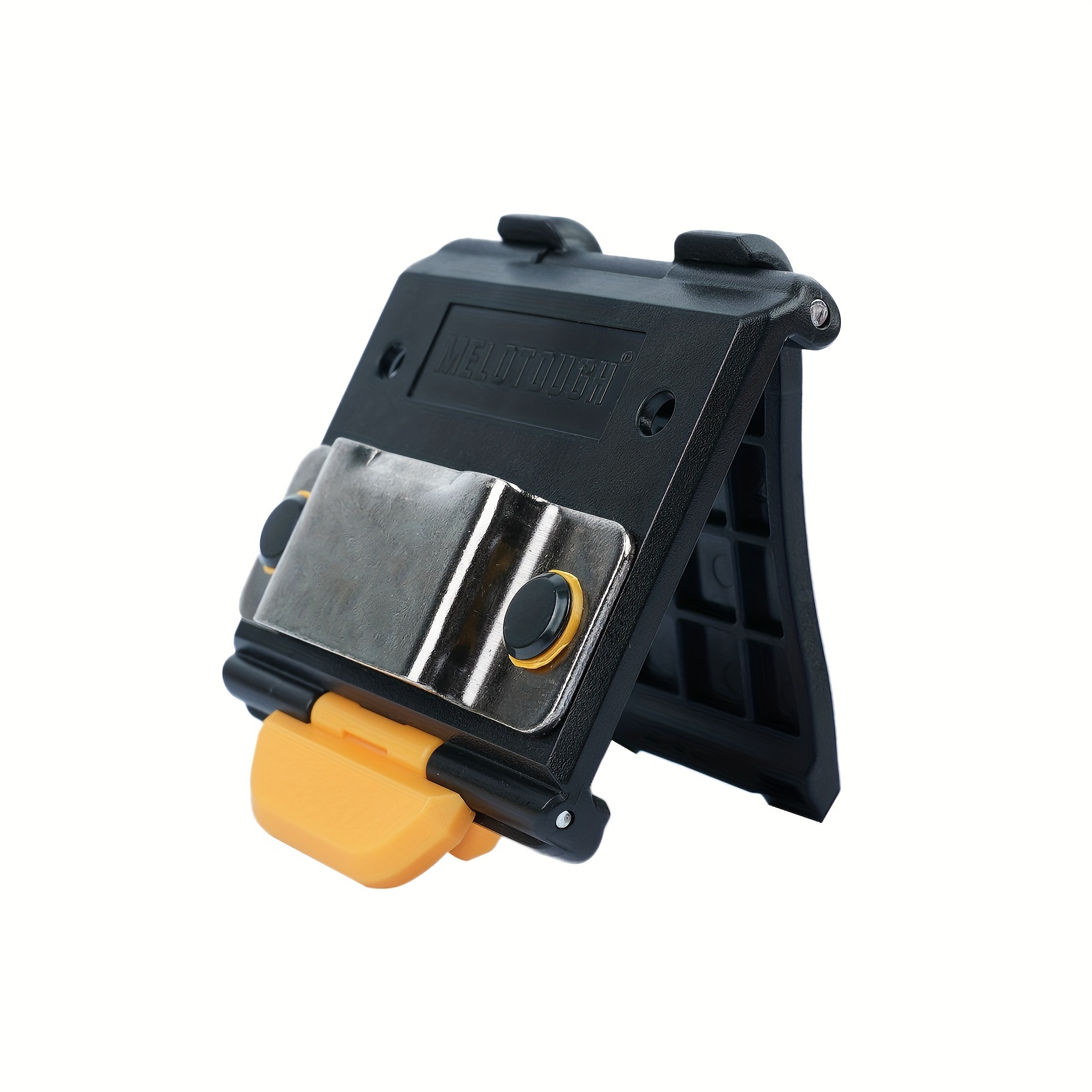 Heavy Duty Low-Profile Tape Measure Holder For Belt – Fits Up To 3" Belts, Stainless Steel Hook, One-Hand Operation