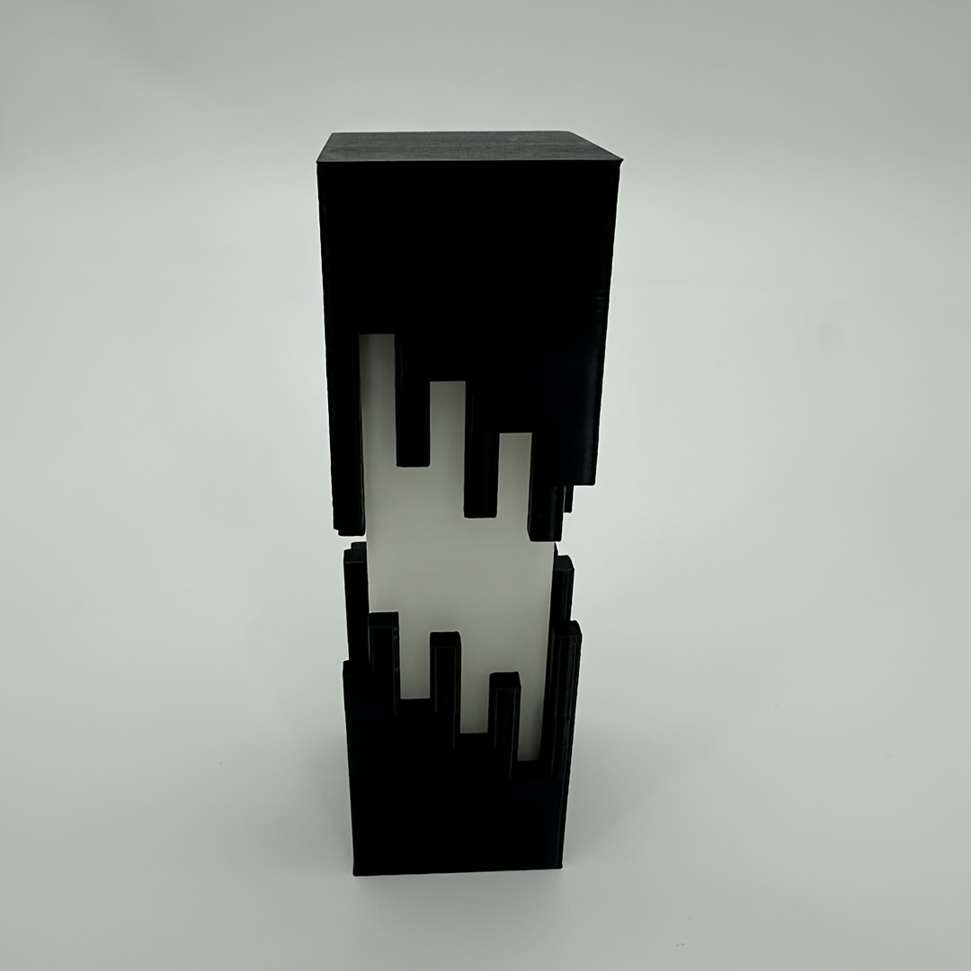 3d Printed Premium Minimalist Rectangular -the-dark Decor, Smooth & Space- Design, Ideal For Modern Home & Interior Styling