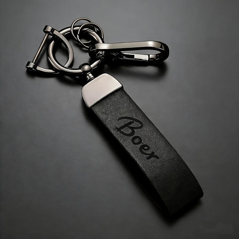TEMU Customized Personalized Keychain Diy Name Design, Keychain In A Fashionable Retro Style, Made Of Pu Leather, Father's Day, Valentine's Day,