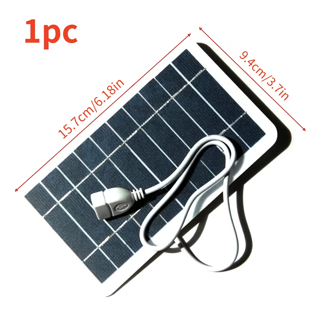 Temu – TEMU Portable Solar Charging Panel, Outdoor Solar Charger With Usb Port, Ideal For Camping, Hiking, Power Banks, Mobile Phones, Flashlights, And Fans