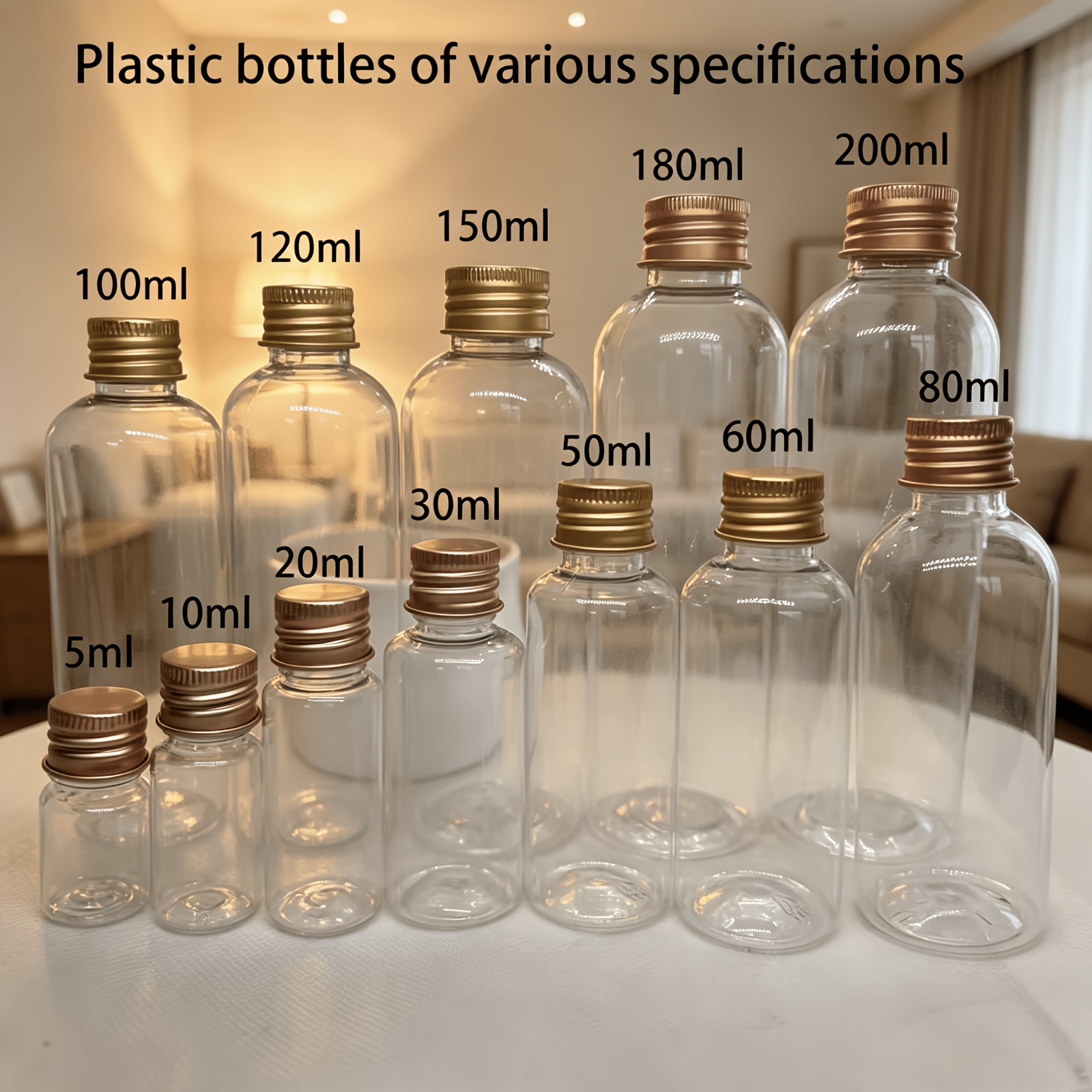 4pcs transparent plastic bottles with   threaded caps   used as bottles message bottles wedding gift party decorations liquid storage art diy travel containers reusable storage plastic containers refillable cosmetic jars