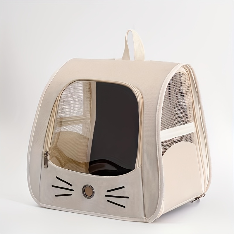 E-shop Paws Großvolumiger Tier-Trage-Rucksack, leichte, atmungsaktive Reisetasche für Katzen & kleine Hunde mit seitlicher Öffnung Leckerlientasche