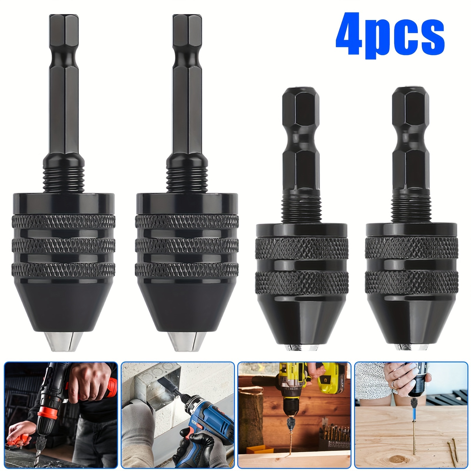 

4pcs Hex Adapter, Screwdriver 0.3-6.5mm 0.3-3.6mm