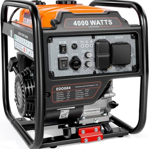 portable generator 4000w high power high power suitable for hurricane weather camping home rv backup power dual 120v ac sockets usb and c type ports reliable