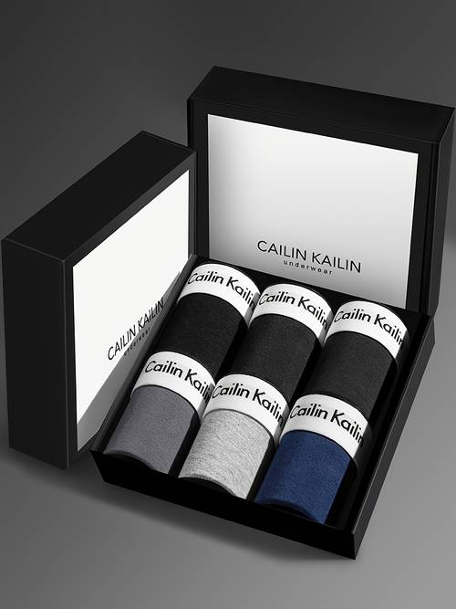 6pcs mens solid color underwear designed for exquisite gift boxes with soft and comfortable fabric wearable all year round suitable as a gift for and