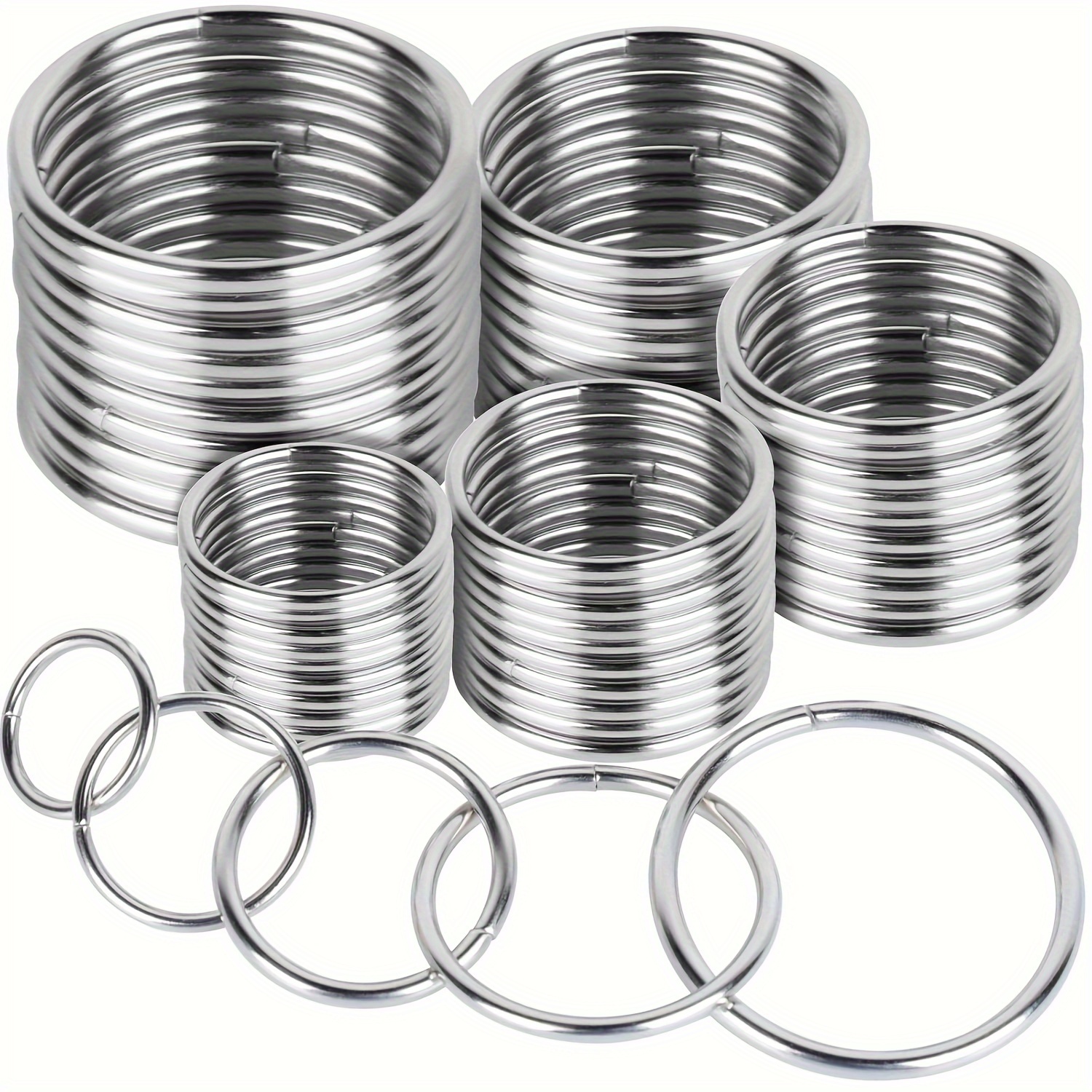 

Metal O Rings, In Packs Of 25 Or 50, Are Silver Rings Suitable For Crafts As Macrame, Camping, Dog Leashes, Hardware, Bags, And More. Sizes 16mm, 21mm, 25mm, 32mm, And 38mm.