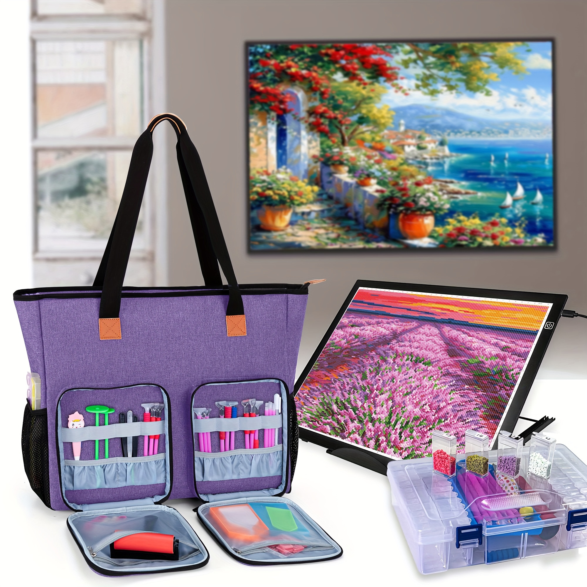 

Carrying Case For Diamond Painting Accessories And A3 Light Pad, Diamond Painting Bag For A3 And B3 Light Box