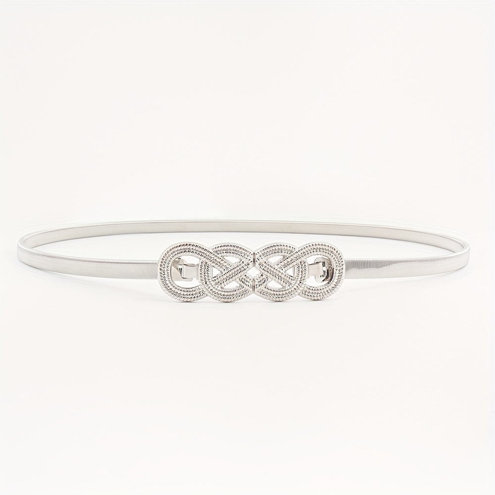 E-shop 1 Stück Sommer Neue Damen Elastische Metall Feder Gürtel, Stilvolle High-End Vielseitige Kleiderkette Zubehör, Geeignet für Hochzeiten, Partys