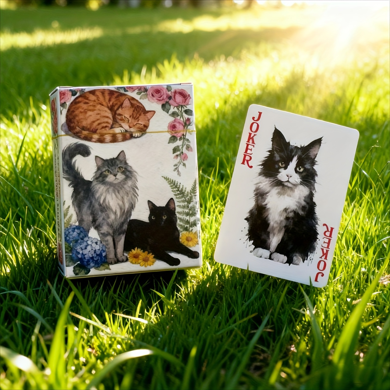 Cat-Themed Playing Cards with High-End Embossing Craftsmanship