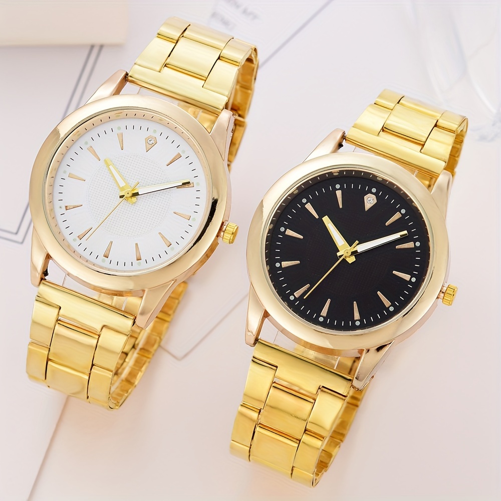 

2pcs Unisex Business Leisure Quartz Watch Minimalist Fashion Analog Wrist Watch Couples Watch Valentine's Day Gift