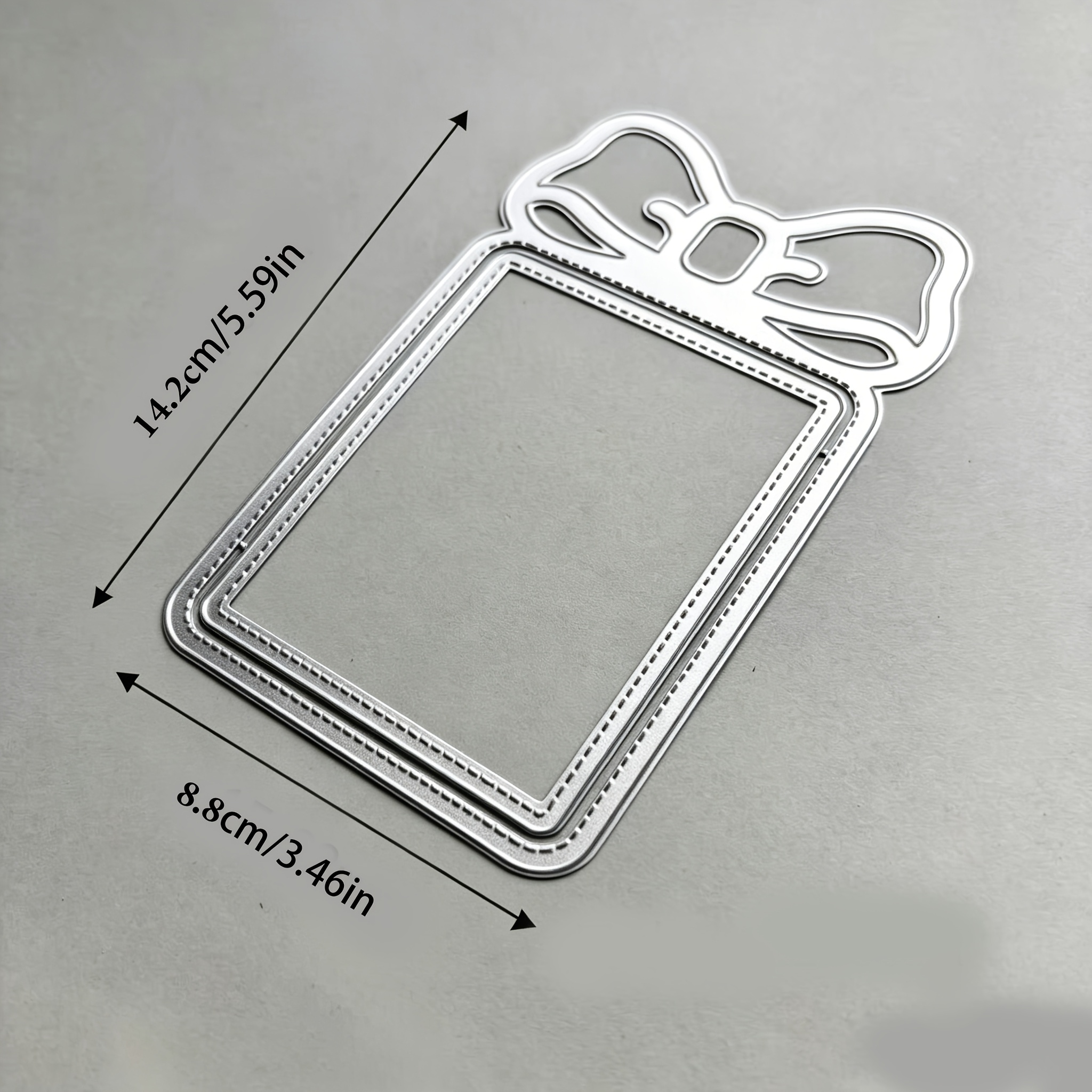TEMU Pochoir de découpe en métal pour carte de vœux avec dentelle arc, idéal pour le scrapbooking, l'album photo, les pochoirs de découpe, les outils