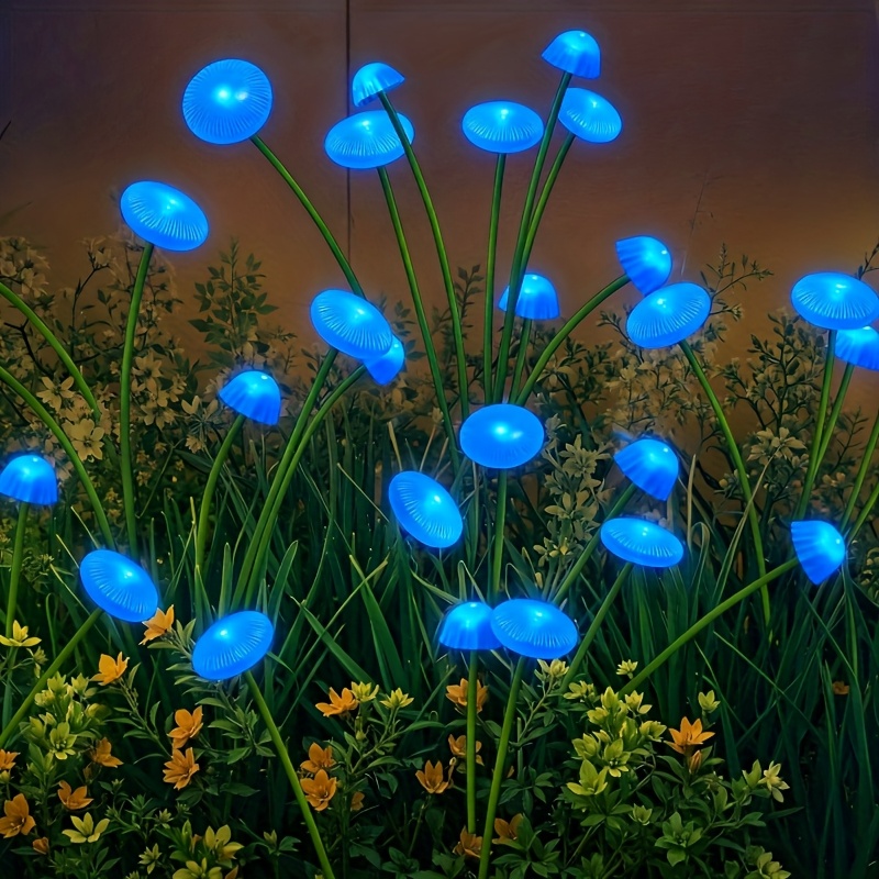 The Solar Garden Light Features a Mushroom-Shaped Design, Making It Ideal for Festive Decorations in 36 Countries, Suitable for Gardens, Courtyards, And Pathways. Users Can Choose from Four Different Lighting Effects