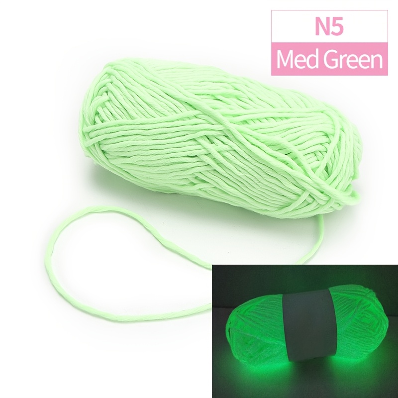 TEMU 1pc Of Soft Luminous Yarn, 100% Polyester Yarn, Suitable For Handmade Diy Knitting And Crochet Projects, In Multiple Colors, 50g/1.76oz-55m/60yd