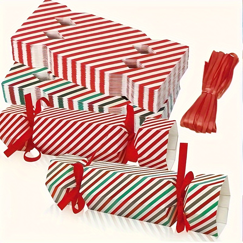 

20pcs Striped Christmas Gift Boxes - For , Wedding & Favors