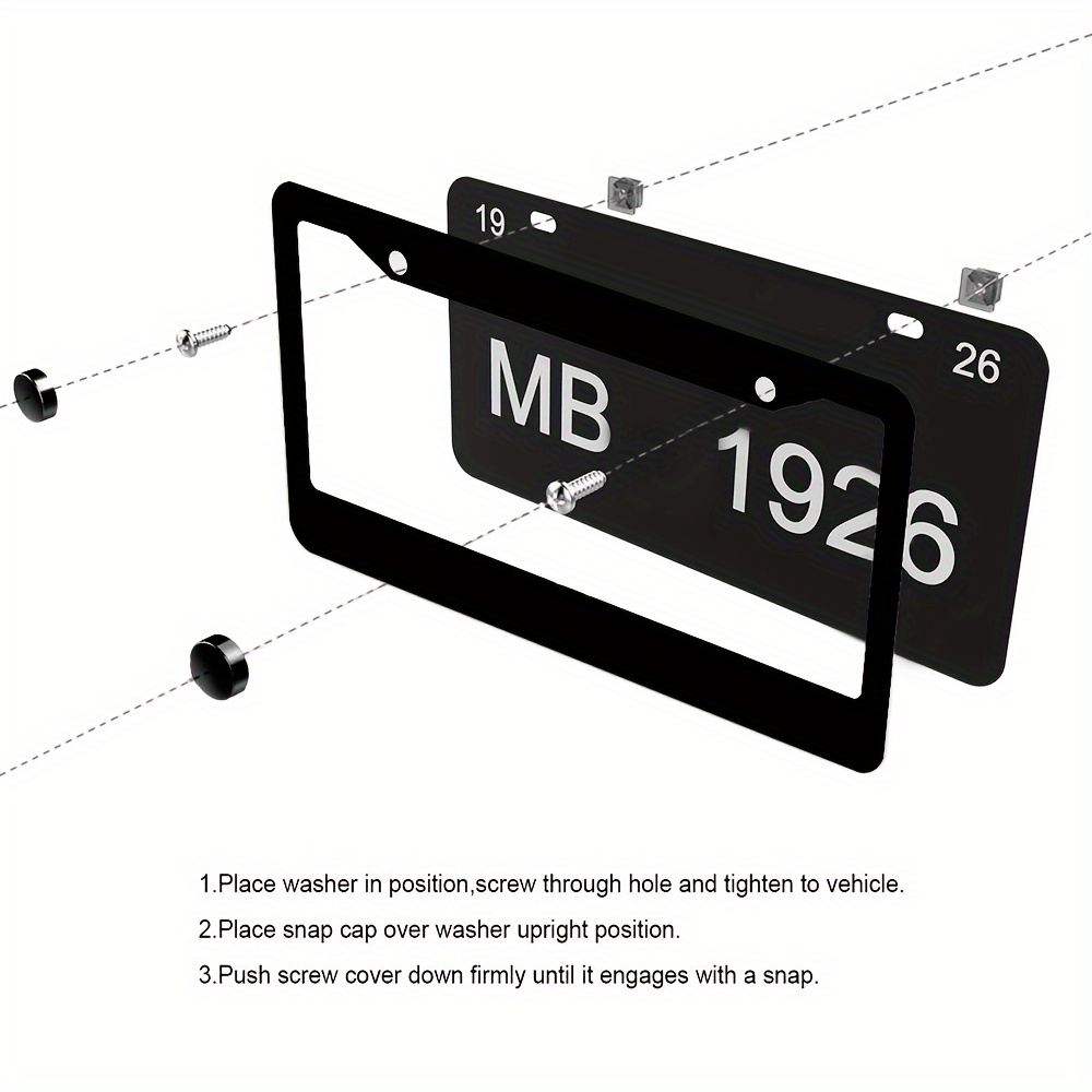 

Universal Car License Plate Frame With Smooth - Aluminum Alloy, Size