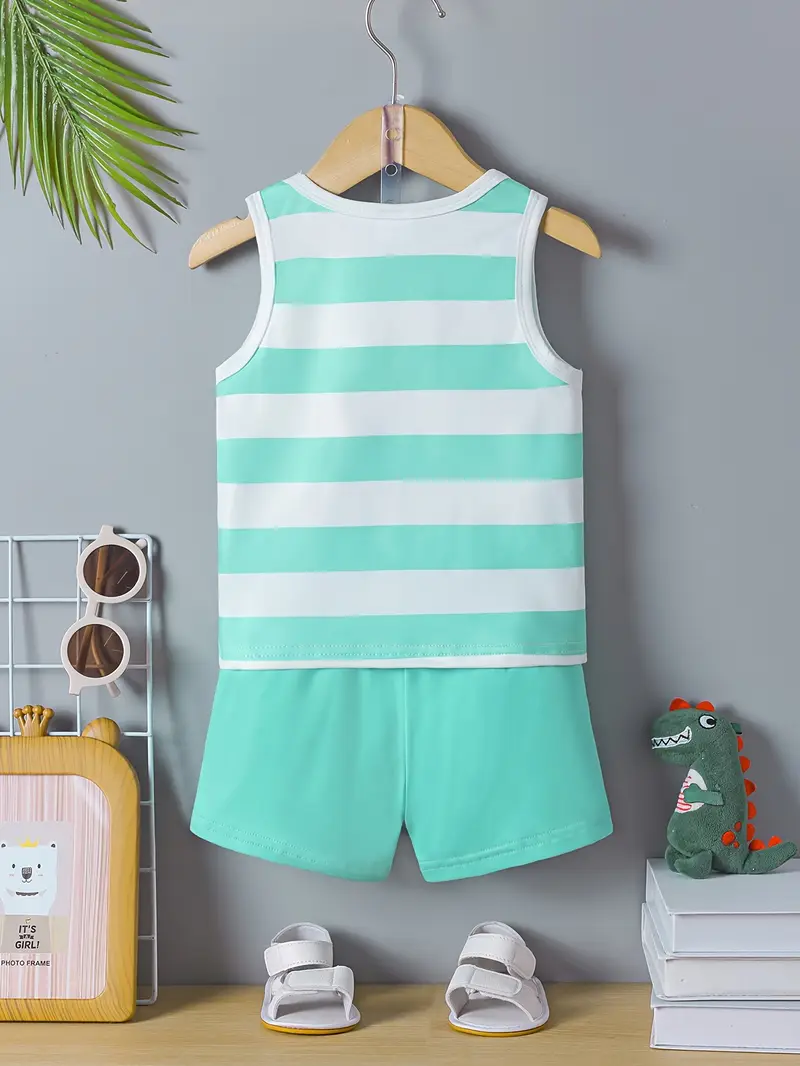 Set Estivo Bambino: Canotta E Shorts A Scacchi - Cotone Morbido, Stampa Beach Bum, Per Spiaggia E Giochi - Foto 12