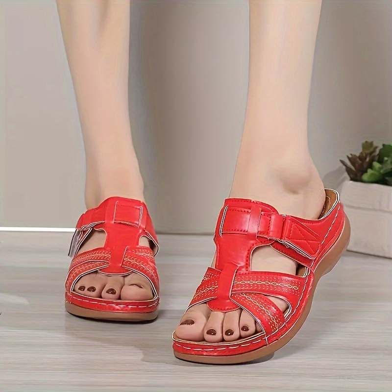 solid color casual sandals women s slip platform soft sole details 9
