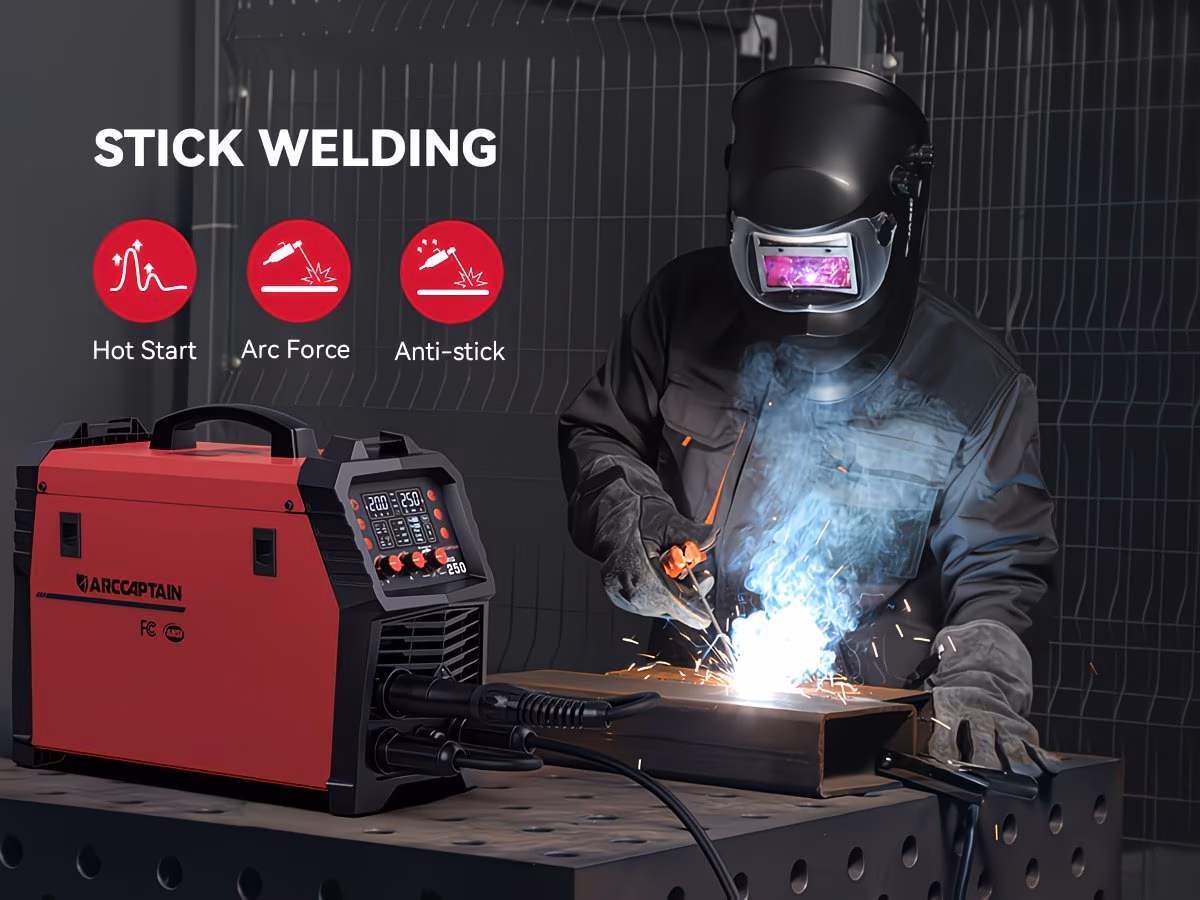 250a mig welder 110v 220 mig gasless flux core mig stick lift tig spool gun spot 6 in 1 aluminum welding machine professional welder large led display with lift tig gun spool gun sold separately without battery Product details 5