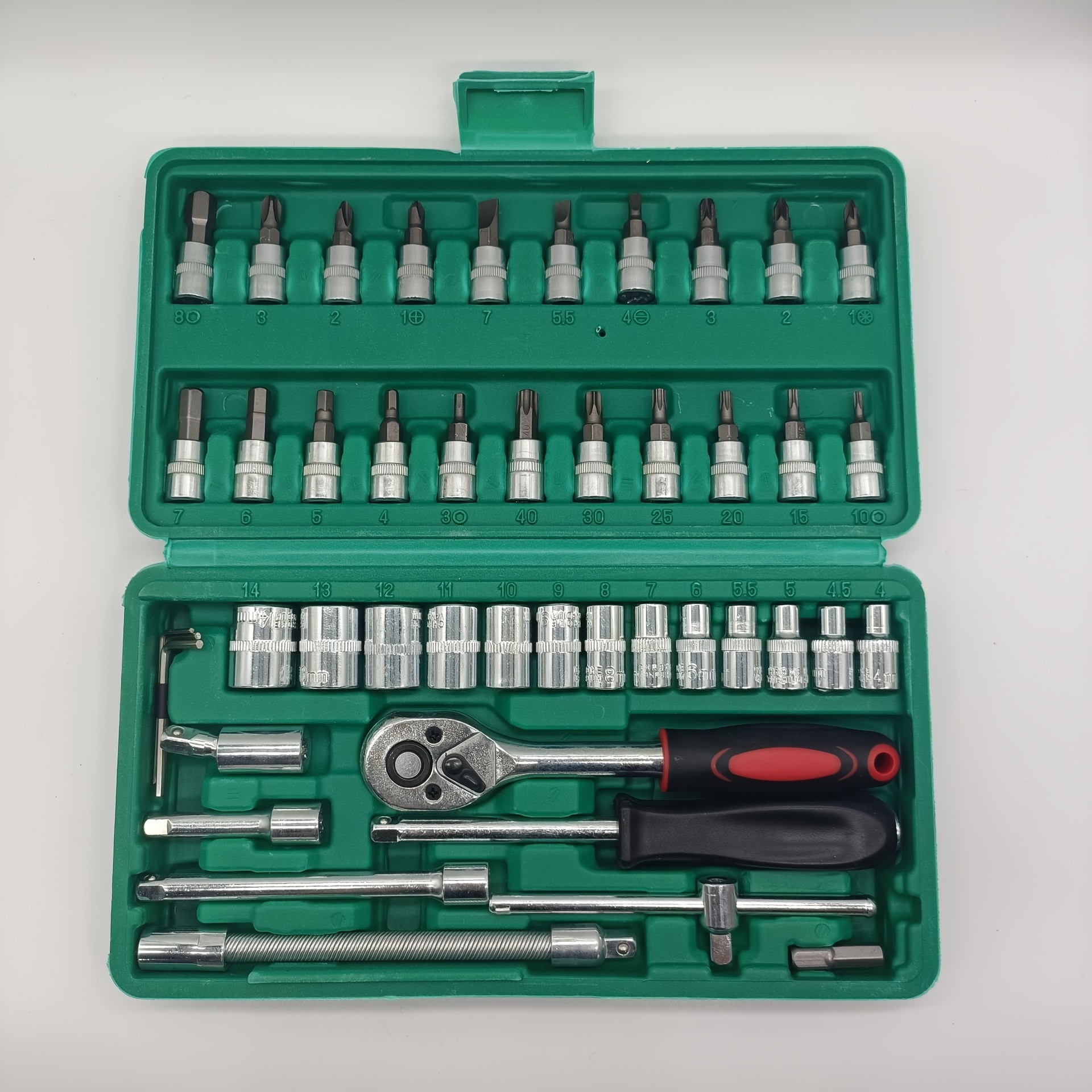 

46-piece Set Of Auto Repair Tools, Socket Tool Set With Ratchet Wrench, Punch Head Combination Tool Set For Auto Parts