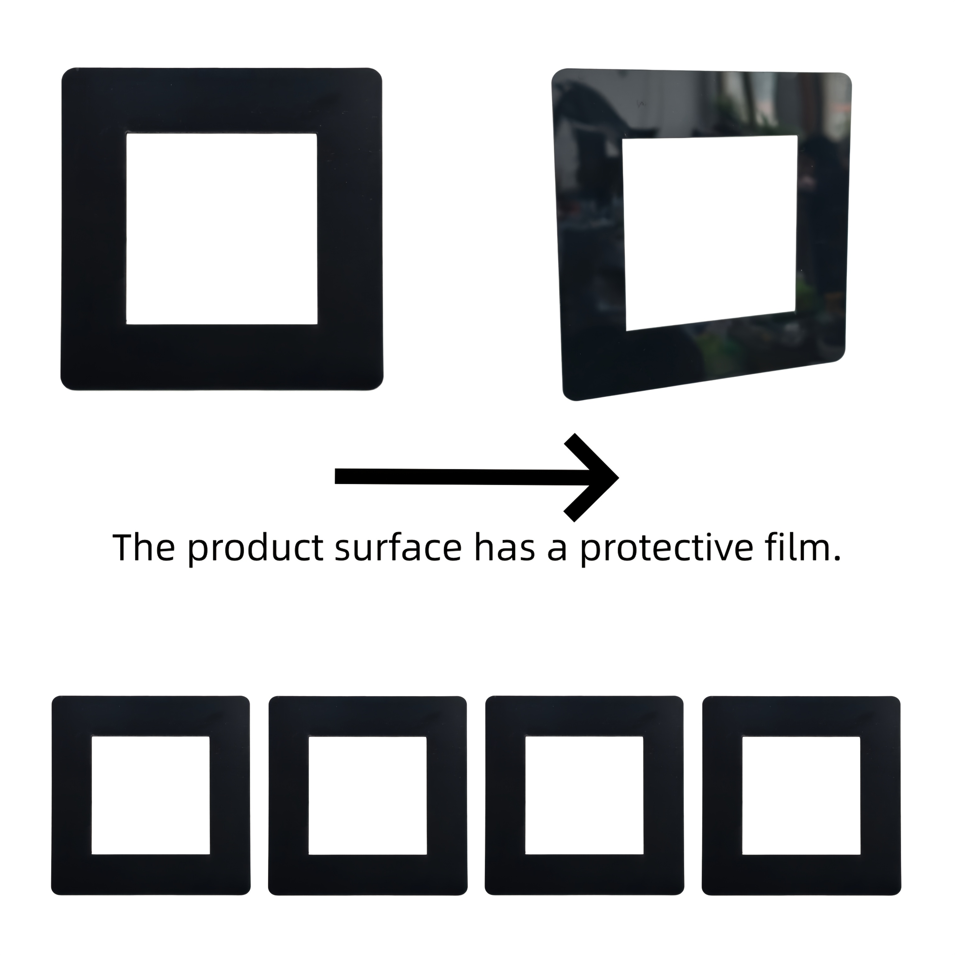 TEMU 4-pack Acrylic Mirror Light Switch Stickers, Self-adhesive Wall Switch Plate Covers, Modern Minimalist Decorative Switch Outlet Frame, ,