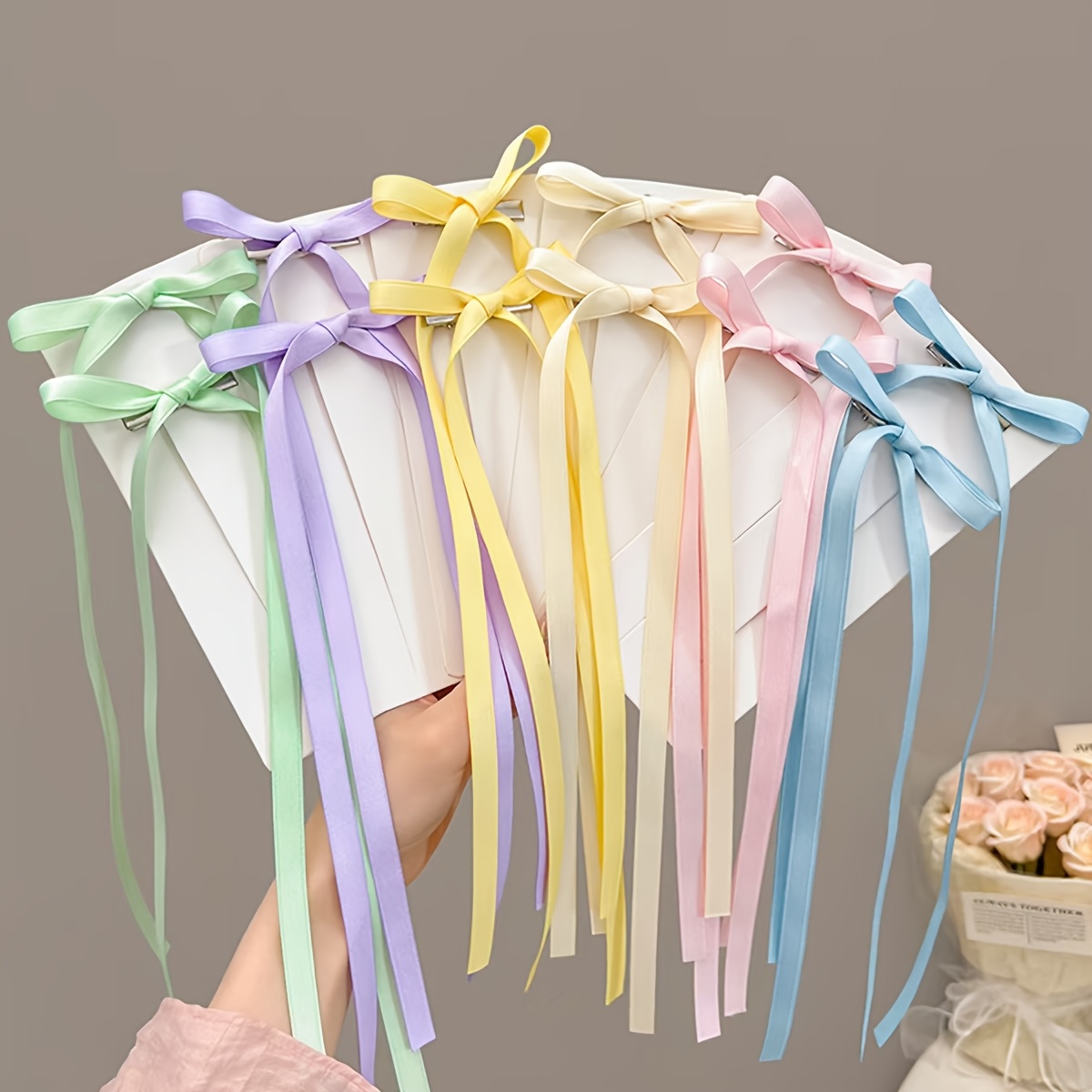 TEMU 12pcs Bowknot Design Hair Clips For Women's Ponytail Side Clip Accessories Packaging Without Card