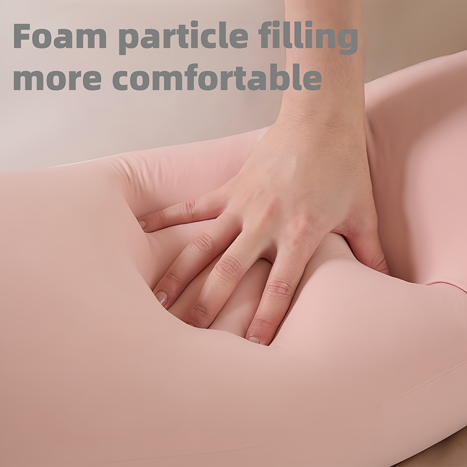 Extra-Long Side Sleeping Pillow, Designed for Pregnant Women, Filled with Comfortable Foam Particles, Featuring a Removable Cover, Adjustable Softness, Lightweight Support, Alleviating Pressure on The Back, Abdomen, And Hips