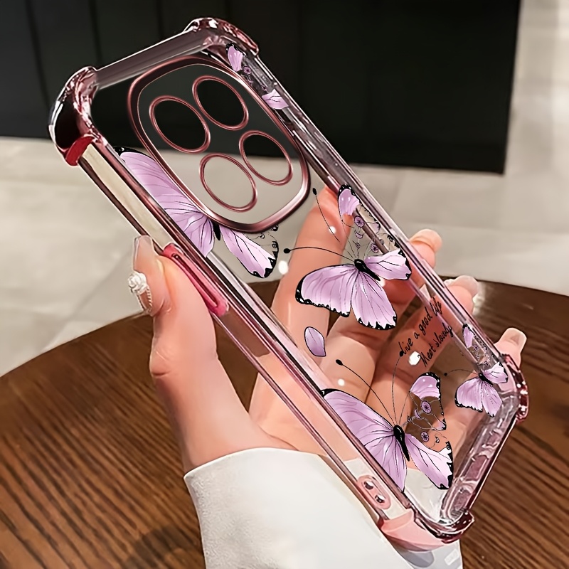 TEMU para Teléfono - Protección Plated de Esquinas para Redmi Note 14 Pro Plus 5G Note 14 14 Pro Transparente Antigolpes