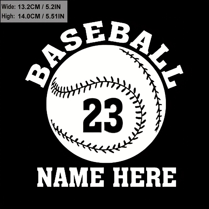 

Personalized Baseball Vinyl Decal For Car Windows - Custom Name And Number Sticker - 1 - Vinyl Material