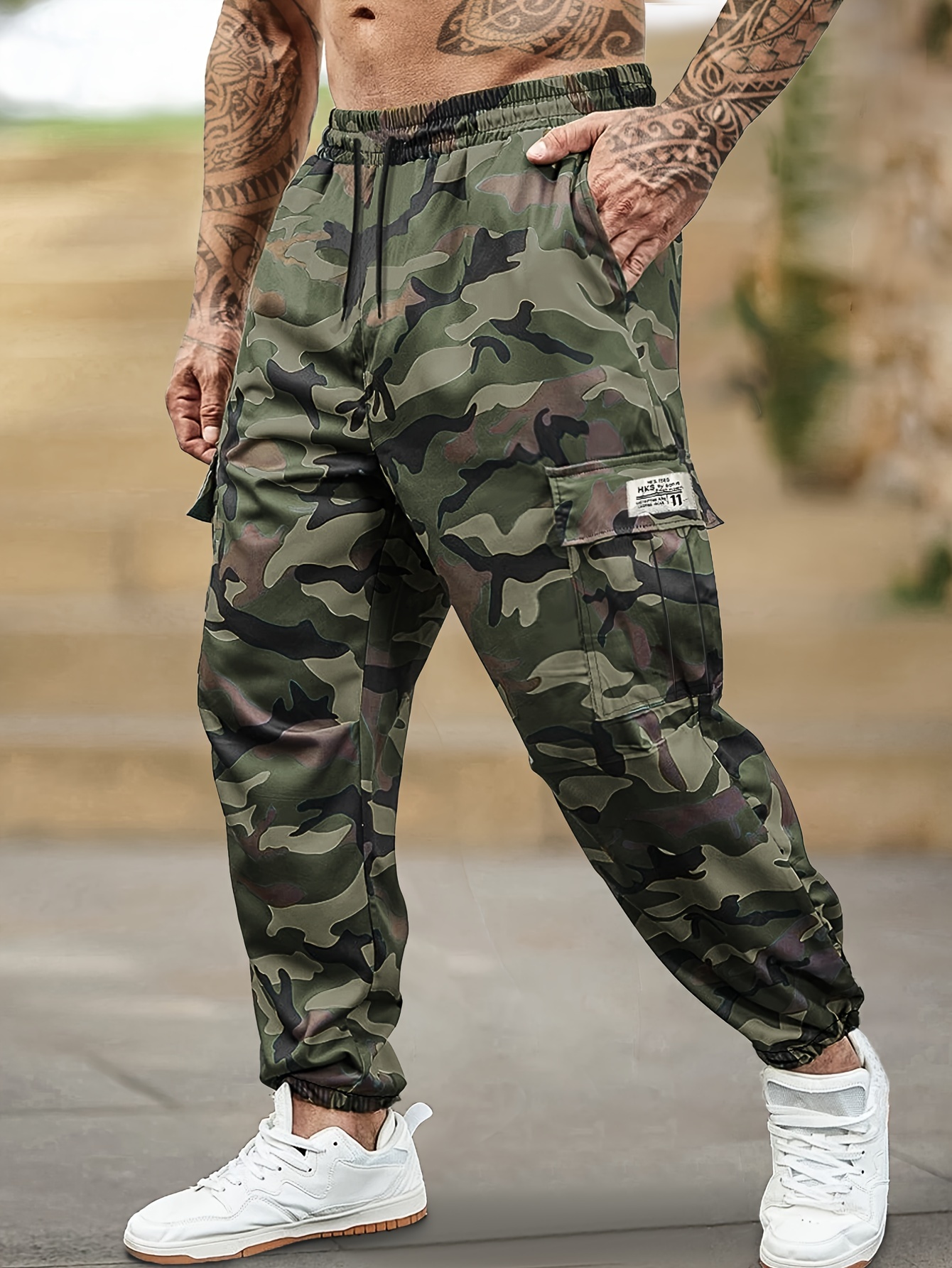pantalones cargo camuflaje hombre pantalones deportivos Temu
