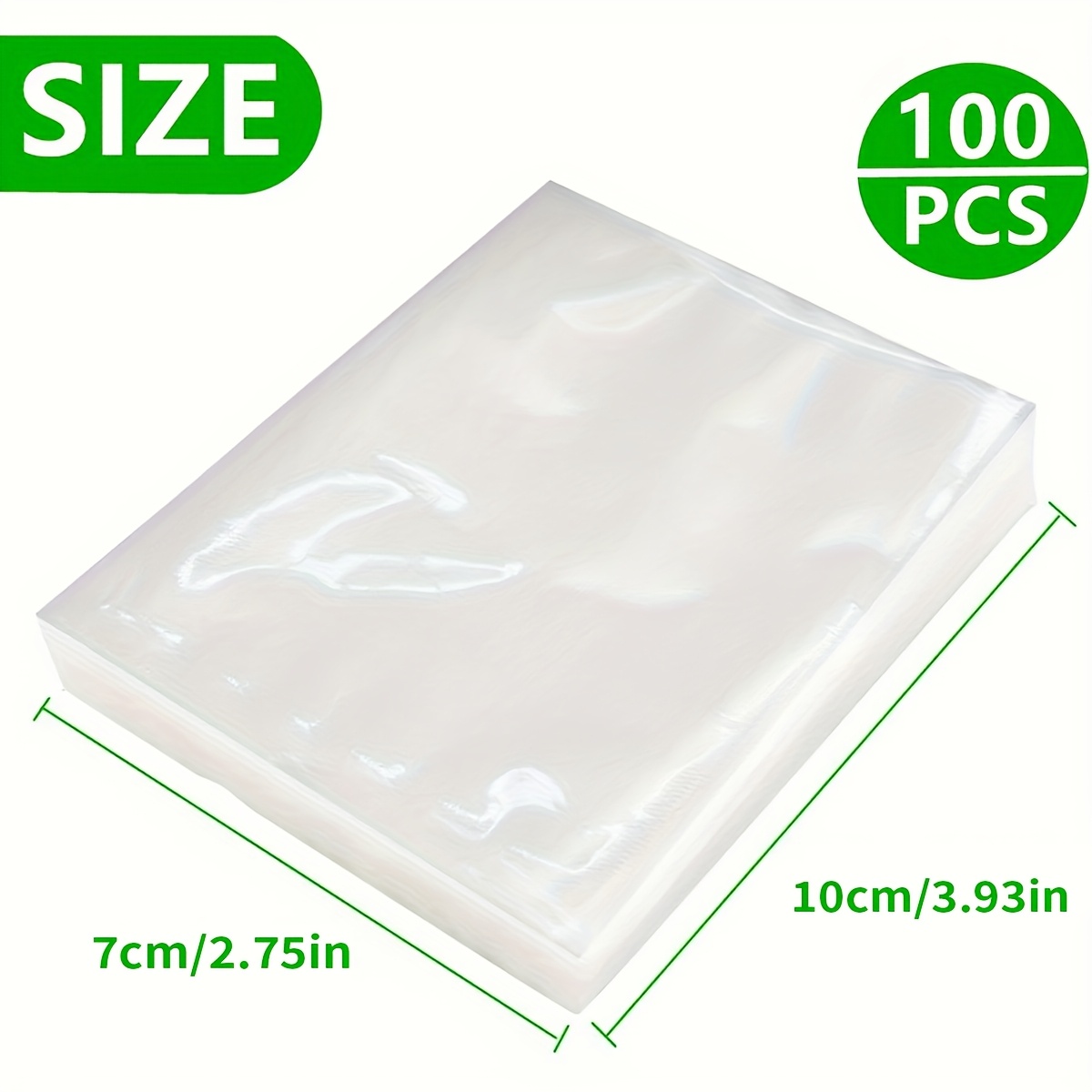 TEMU 100pcs Food Storage Bags, Vacuum Sealed Bags, Sealed Bags, Sealed Food Preservation Bags, Fruit And Vegetable Kitchen Accessories, Kitchen