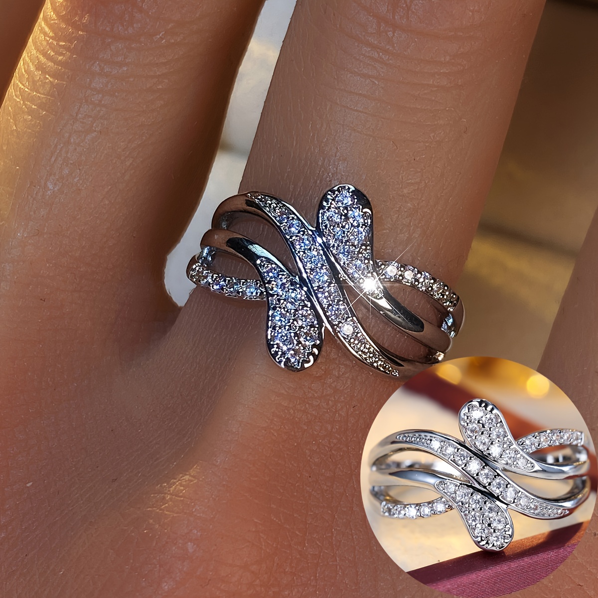 Women's Retro Streamlined Snake Element Wrapping Ring