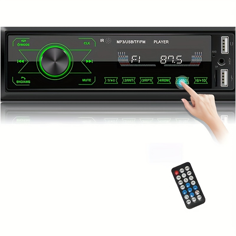 

Single Din Car Radio Receiver Fm Car Stereo With 2usb Aux Sd Input, Wireless Support Handsfree + Remote Control