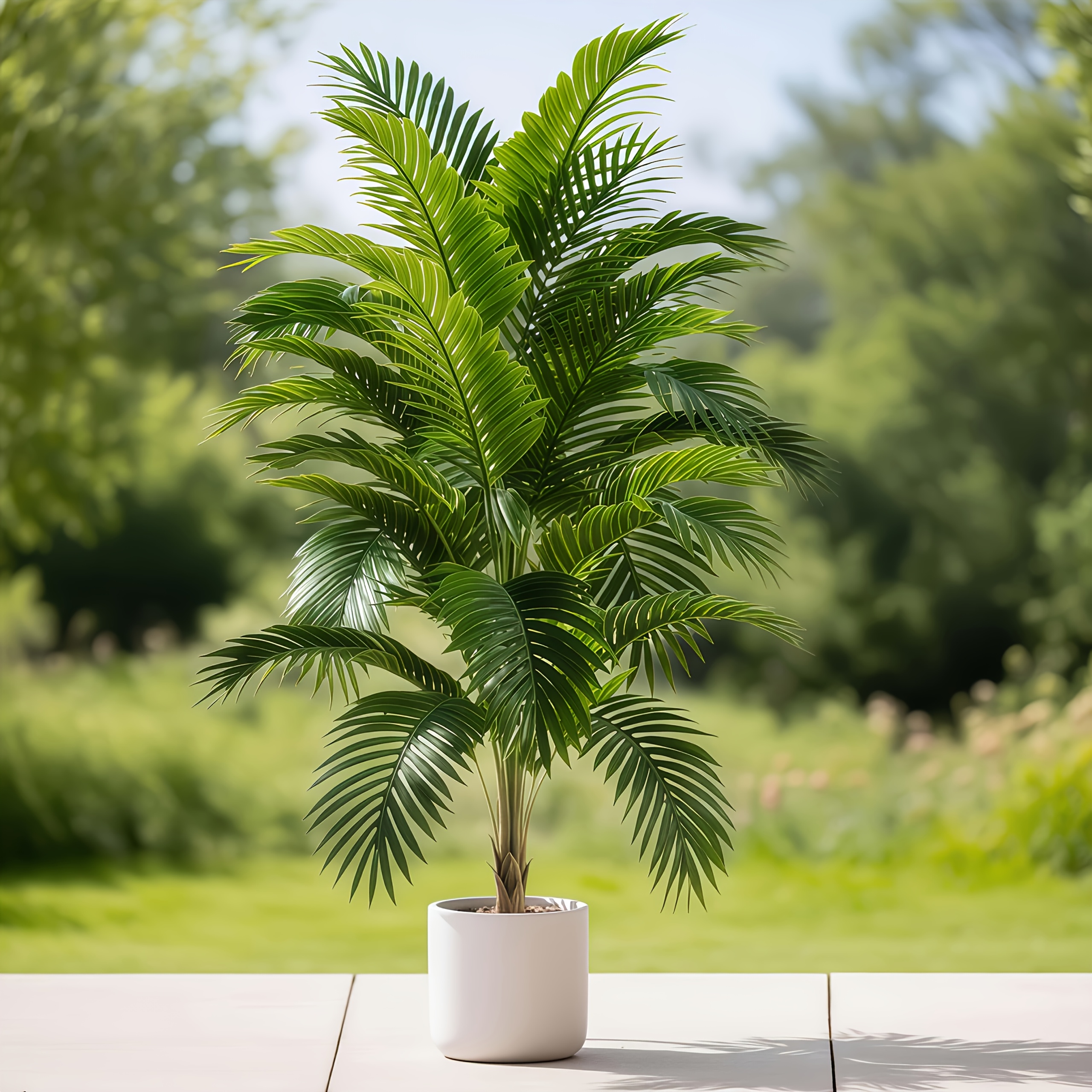 1 Super Large Artificial Palm Tree with Dense Leaves and UV Resistance - UV-resistant Indoor/outdoor Decoration, Dense Green Leaves, Maintenance-free Fake Tree, Without Flowerpot, Suitable for Home, Office, Wedding, Party - Suitable for All Seasons
