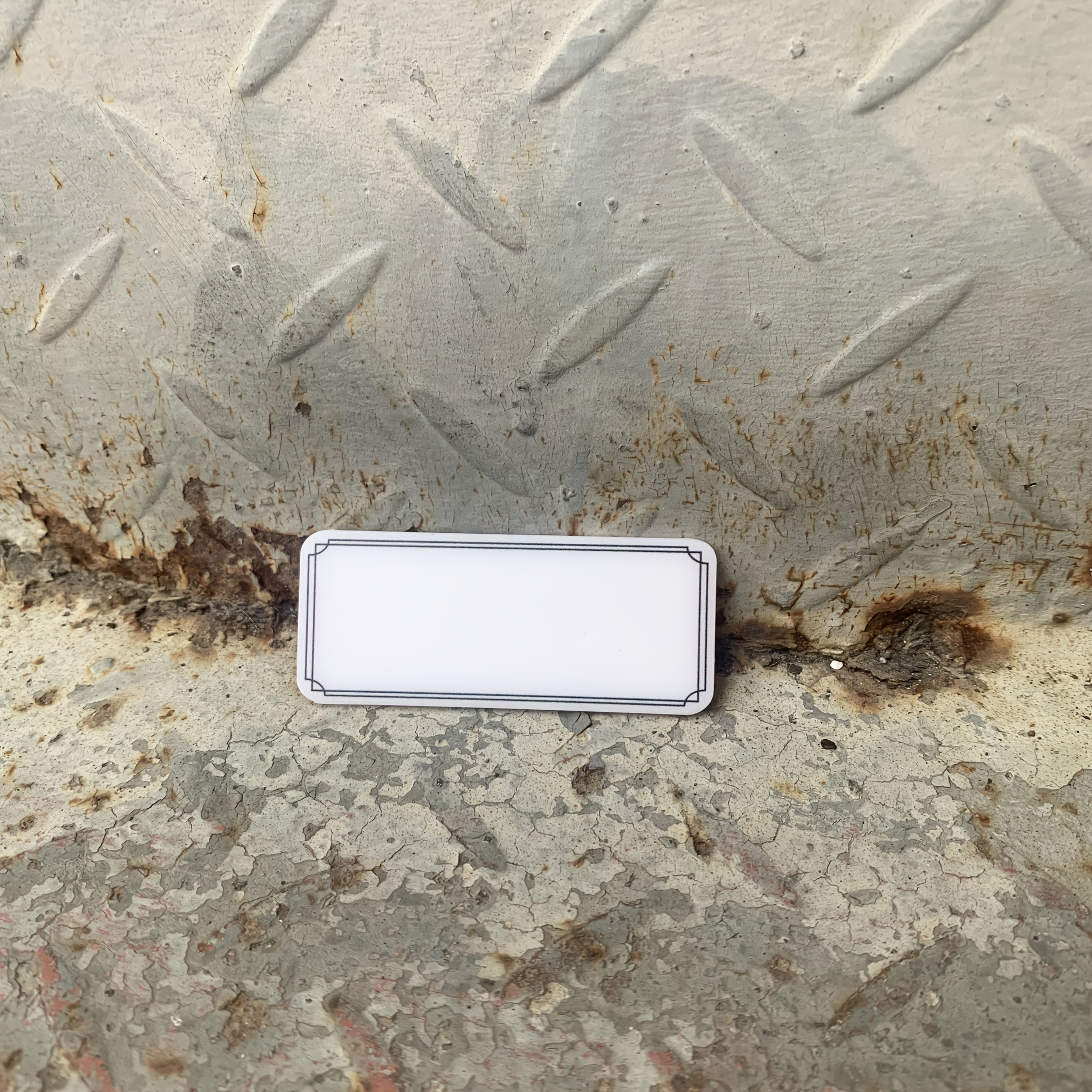 TEMU Plaque signalétique 2D plate, 1 pièce personnalisable avec nom auto-défini, plaque signalétique adhésive en acrylique épaissi, plaque