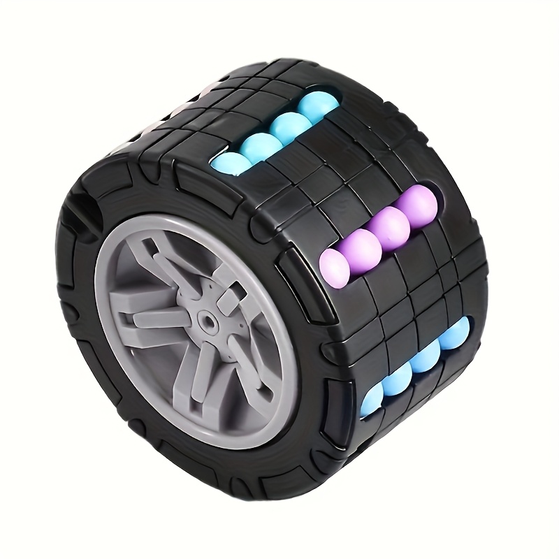 3d Puzzle Cube Toy - Gyro Spinner, Red, Blue, Black Relax Toy - Perfect Gift For Halloween, Christmas, And Thanksgiving