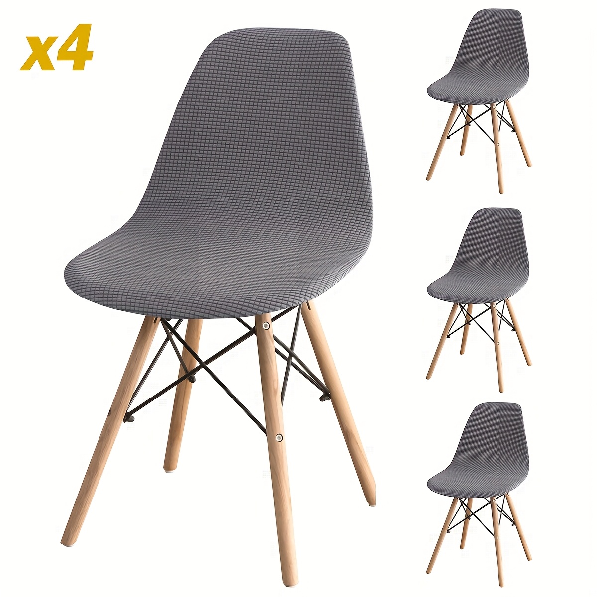 TEMU Juego de 4/6 fundas elásticas para sillas de comedor de 160 con diseño de de , para hogar